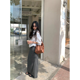A-line midi skirt