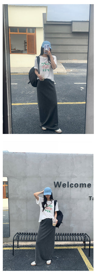 A-line midi skirt