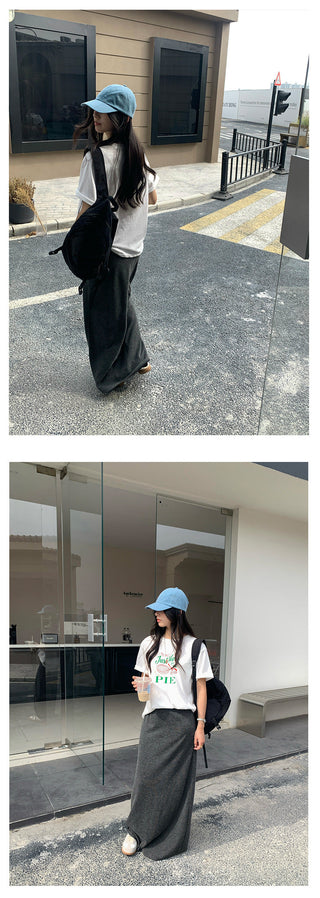 A-line midi skirt
