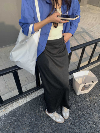 A-line midi skirt