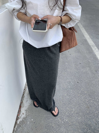 A-line midi skirt