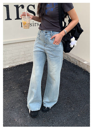 pocket straight jeans