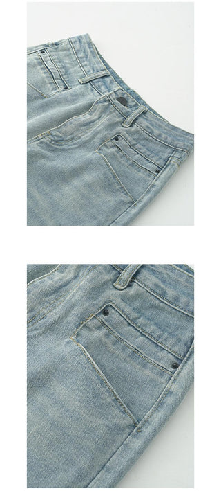 pocket straight jeans