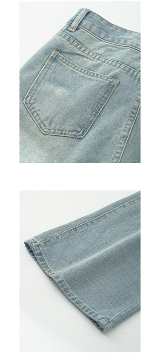 pocket straight jeans