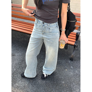 pocket straight jeans