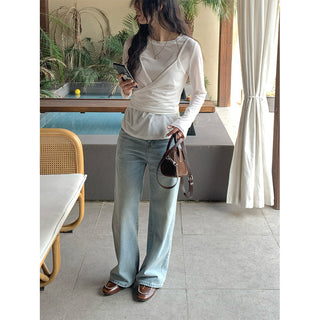 pocket straight jeans