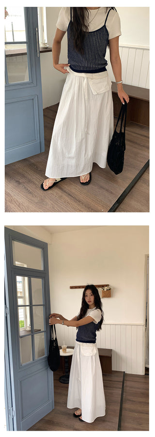 belt zipper skirt