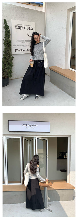 belt zipper skirt
