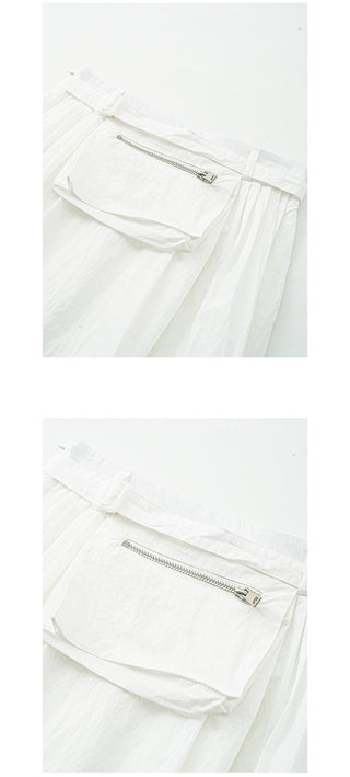 belt zipper skirt