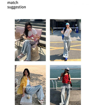 draping denim pants