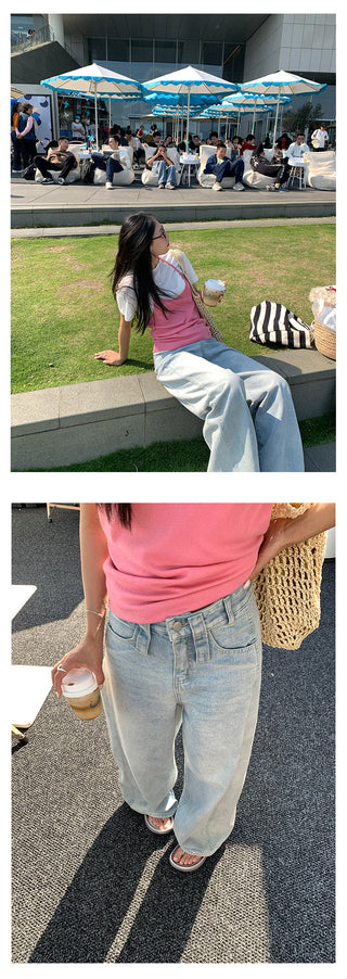 draping denim pants