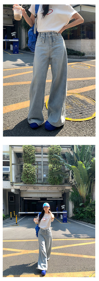 draping denim pants