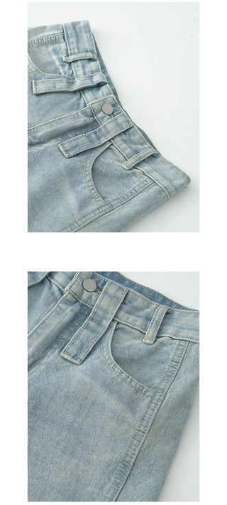 draping denim pants