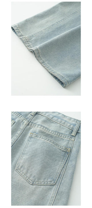 draping denim pants
