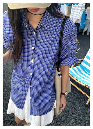 plaid short sleeve