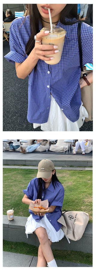 plaid short sleeve