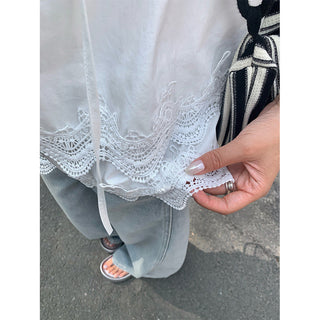 puff lace top