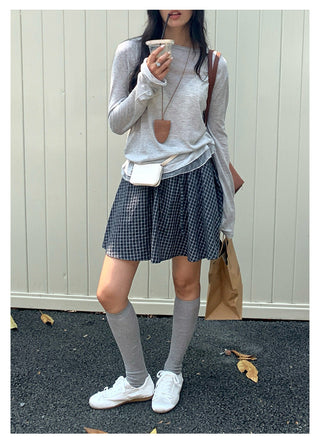plaid short skirt