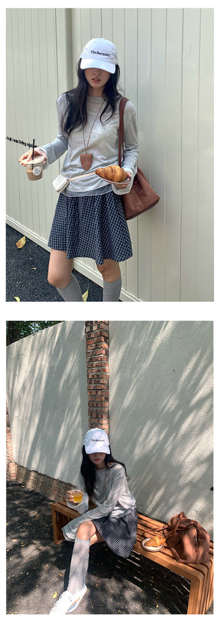plaid short skirt