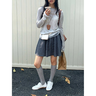 plaid short skirt