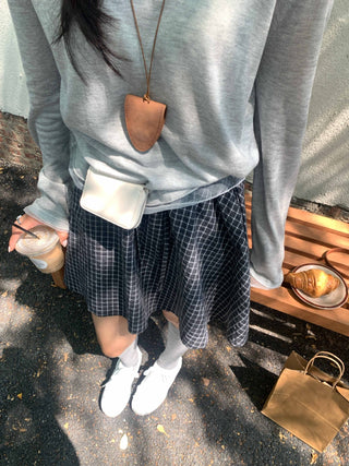 plaid short skirt