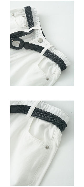black belt jeans