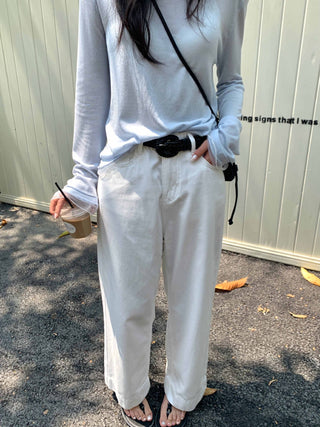 black belt jeans
