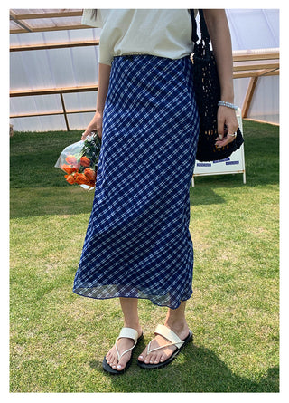 plaid lace skirt