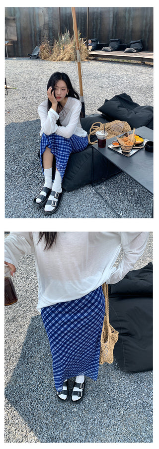 plaid lace skirt