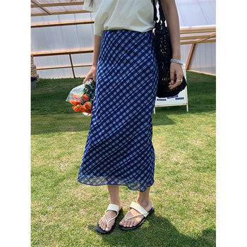 plaid lace skirt