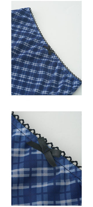 plaid lace skirt