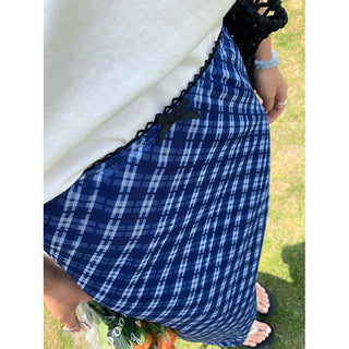 plaid lace skirt