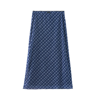 plaid lace skirt
