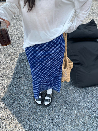plaid lace skirt