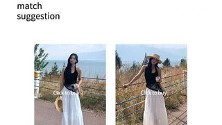 ruffled white skirt