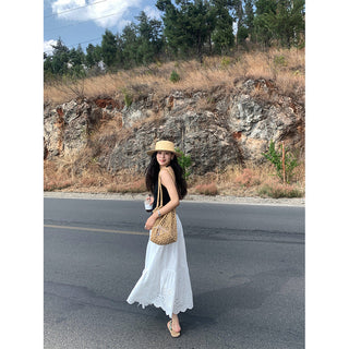 ruffled white skirt