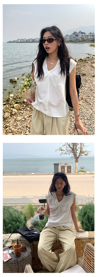 cross sleeveless top