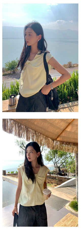 cross sleeveless top