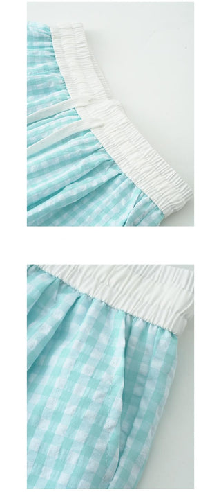 plaid wide pants