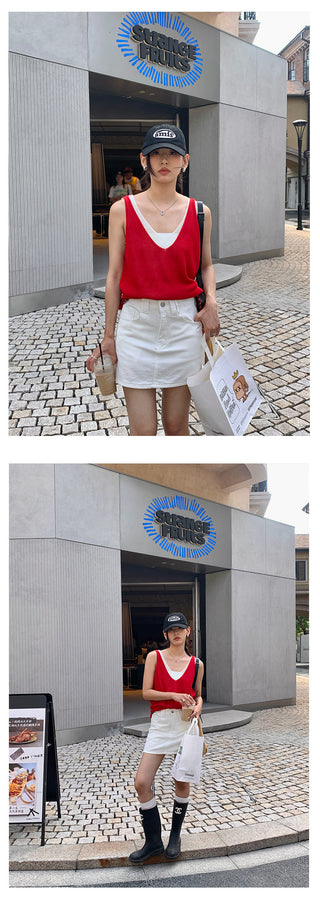slim denim skirt