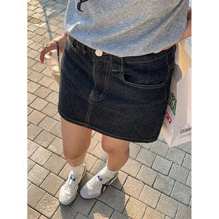 slim denim skirt