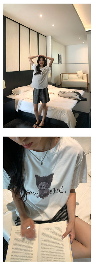 cartoon print Top