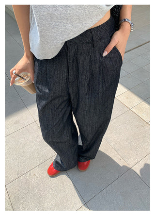 pleated wide pants