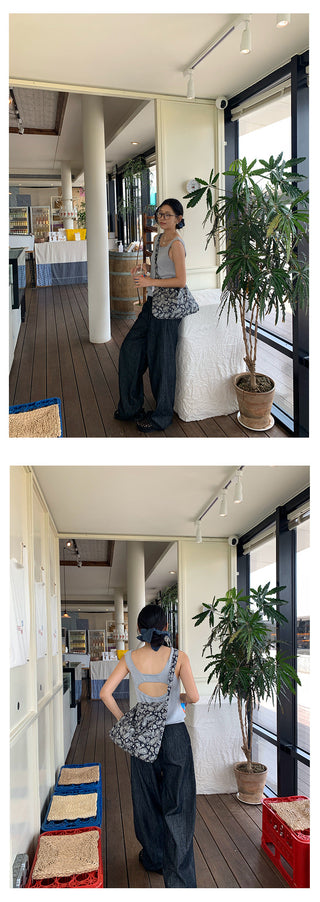 pleated wide pants