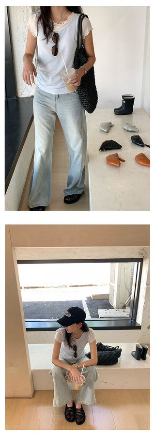 sickle wide jeans