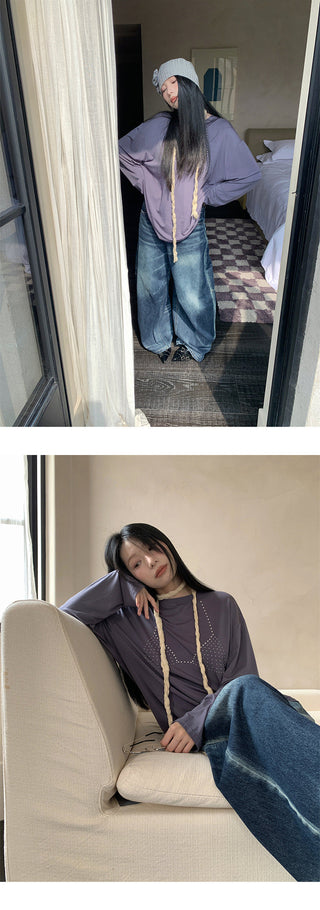 scratch wide jeans