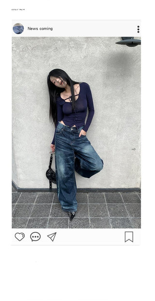 scratch wide jeans