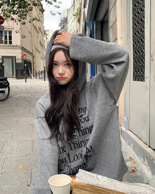 Lettering Hooded Oversized T-Shirt (4 colors)