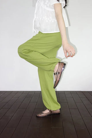 [2 colors] Cola Banding Wide Pants