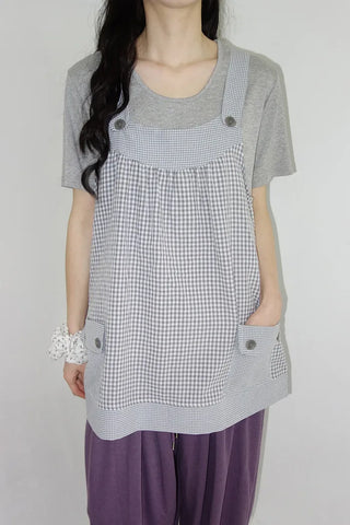 [3 colors] Amuse Check Suspender Mini Dress